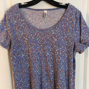 Blue lularoe short sleeve top